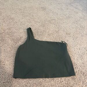 Lululemon Athletica Gray Tan Asymmetrical Sleeveless Tank Top